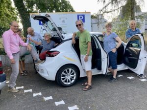 Nachbarschaft in Budenheim feiert 1 Jahr e-Carsharing in Gemeinschaft